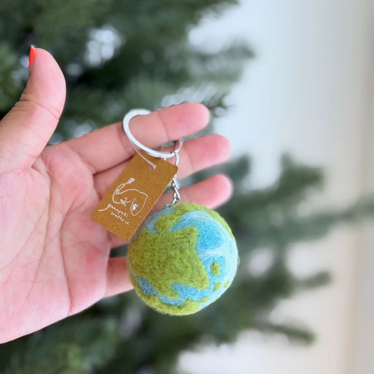Felted Planet Keychain