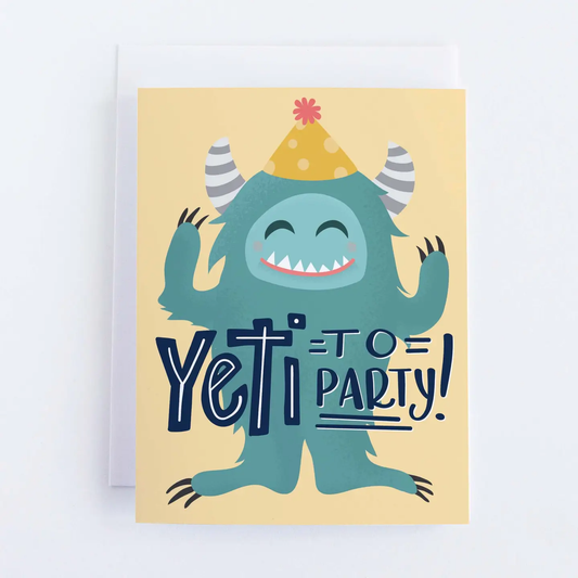 Yeti to Party Birthday Card