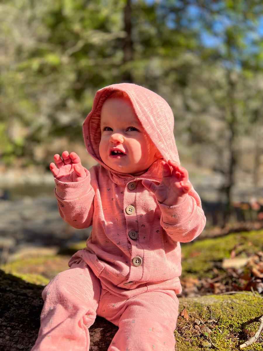 Shelby Hooded Baby Romper