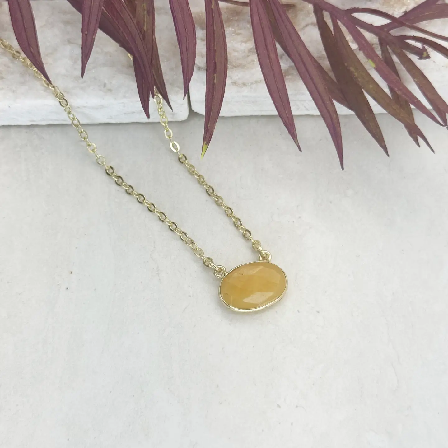 Natural Yellow Adventurine Necklace