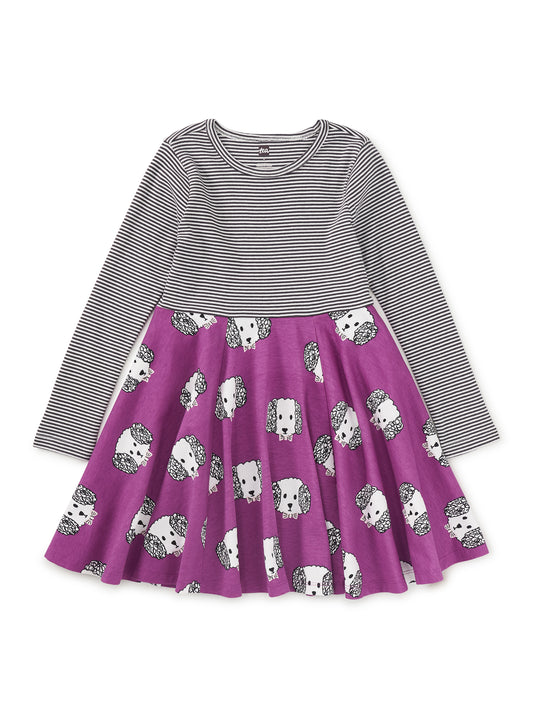 Girls Maltipoo Mix Print Twirl Dress