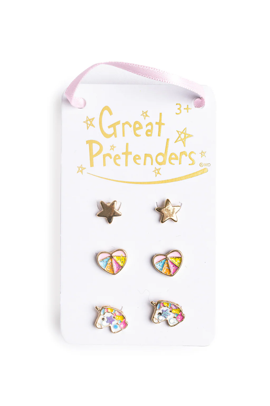 Girls Cheerful Studded Earring Set