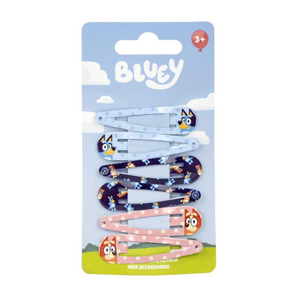 Bluey Hair Clips 6pk