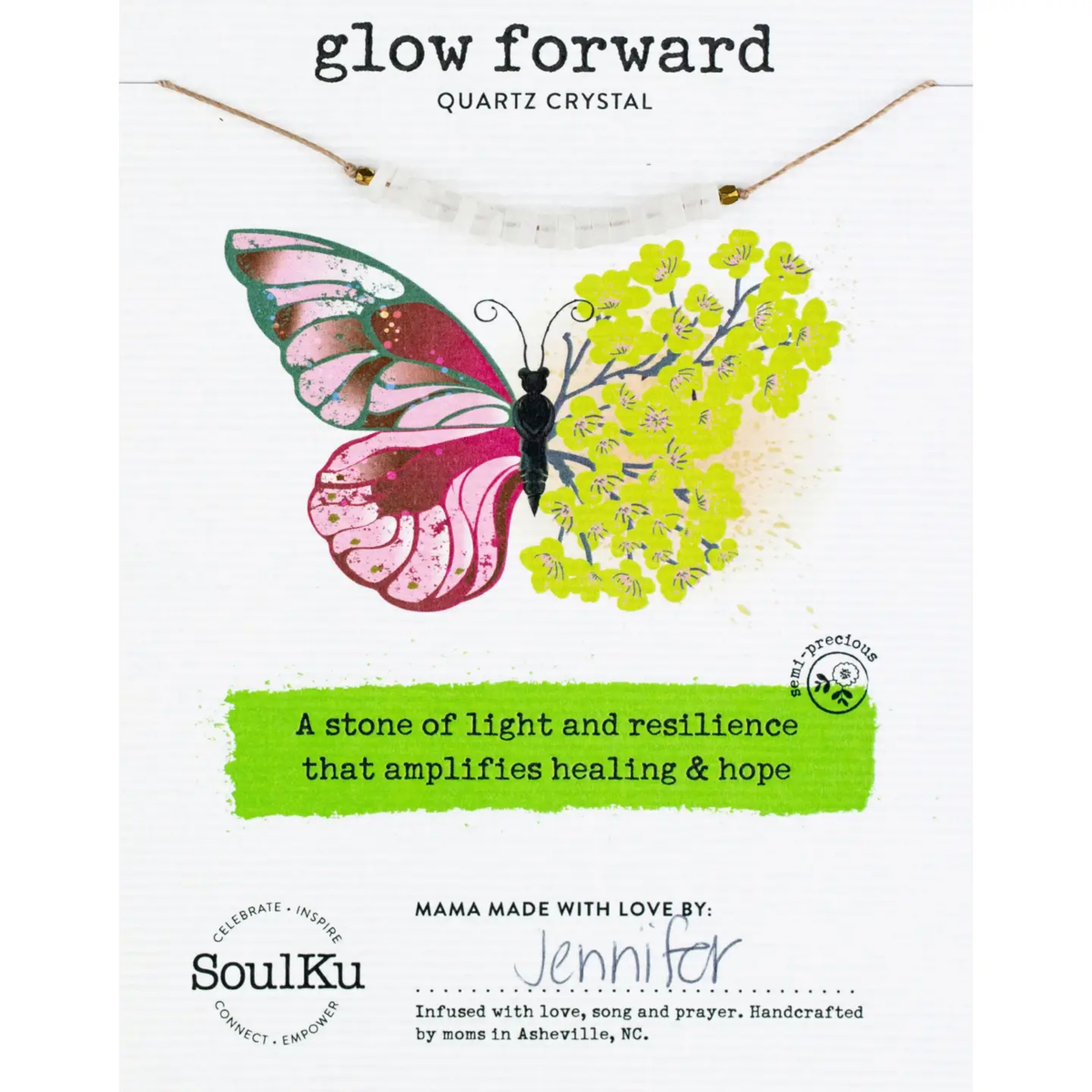 Clear Quartz Becoming Necklace For Glow Forward