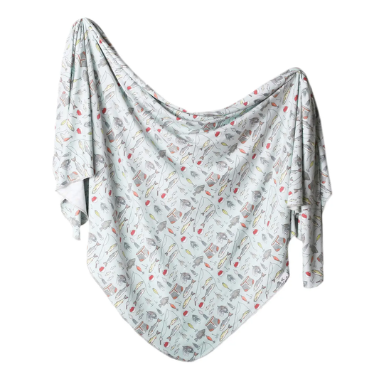 Trout Knit Swaddle Blanket