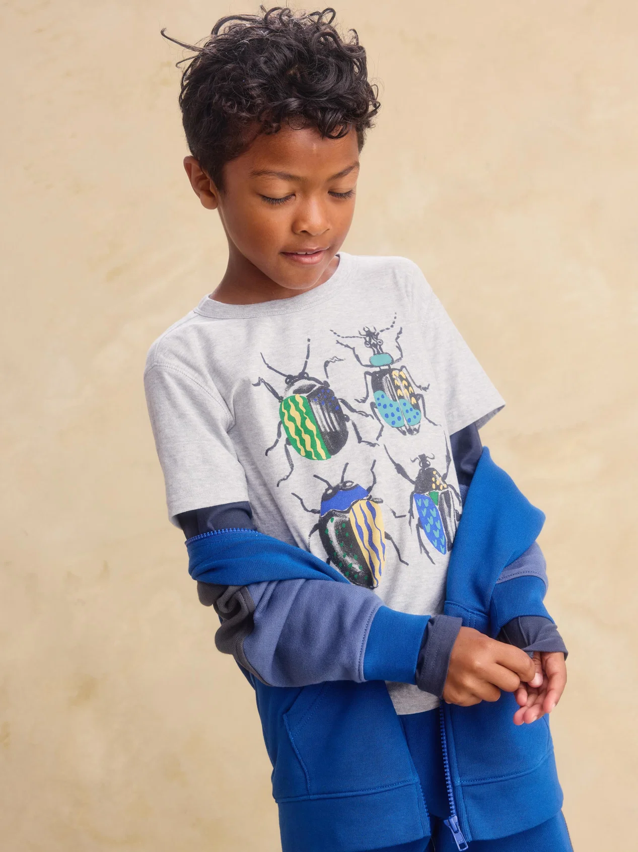 Kids British Beetles Layered Tee