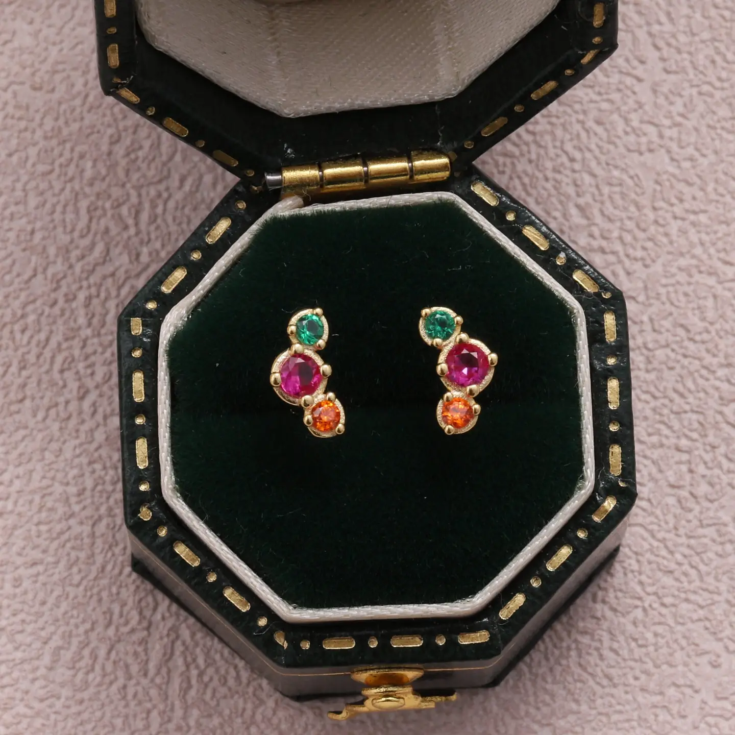 Kinfolk Red Dress & Fairy Crystal Gem Earrings