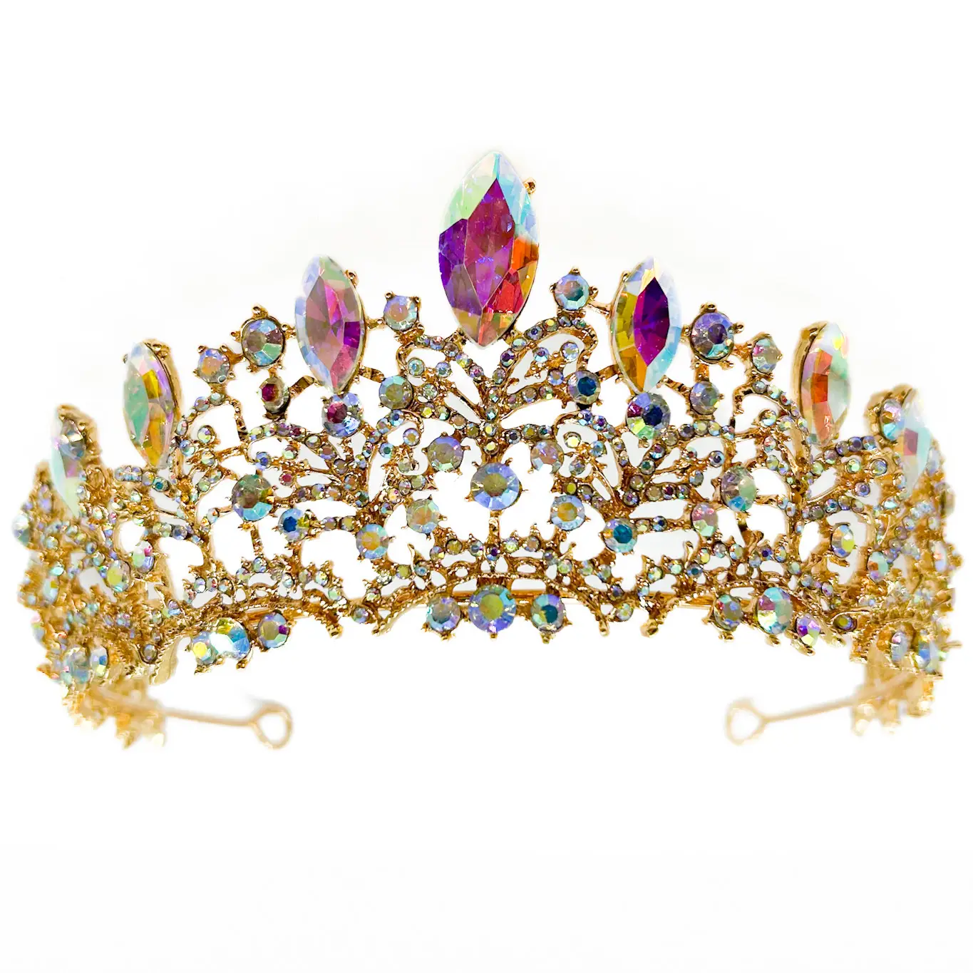 Girls Opalescent Rhinestone Tiara