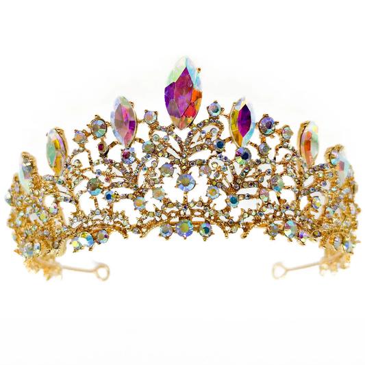 Girls Opalescent Rhinestone Tiara