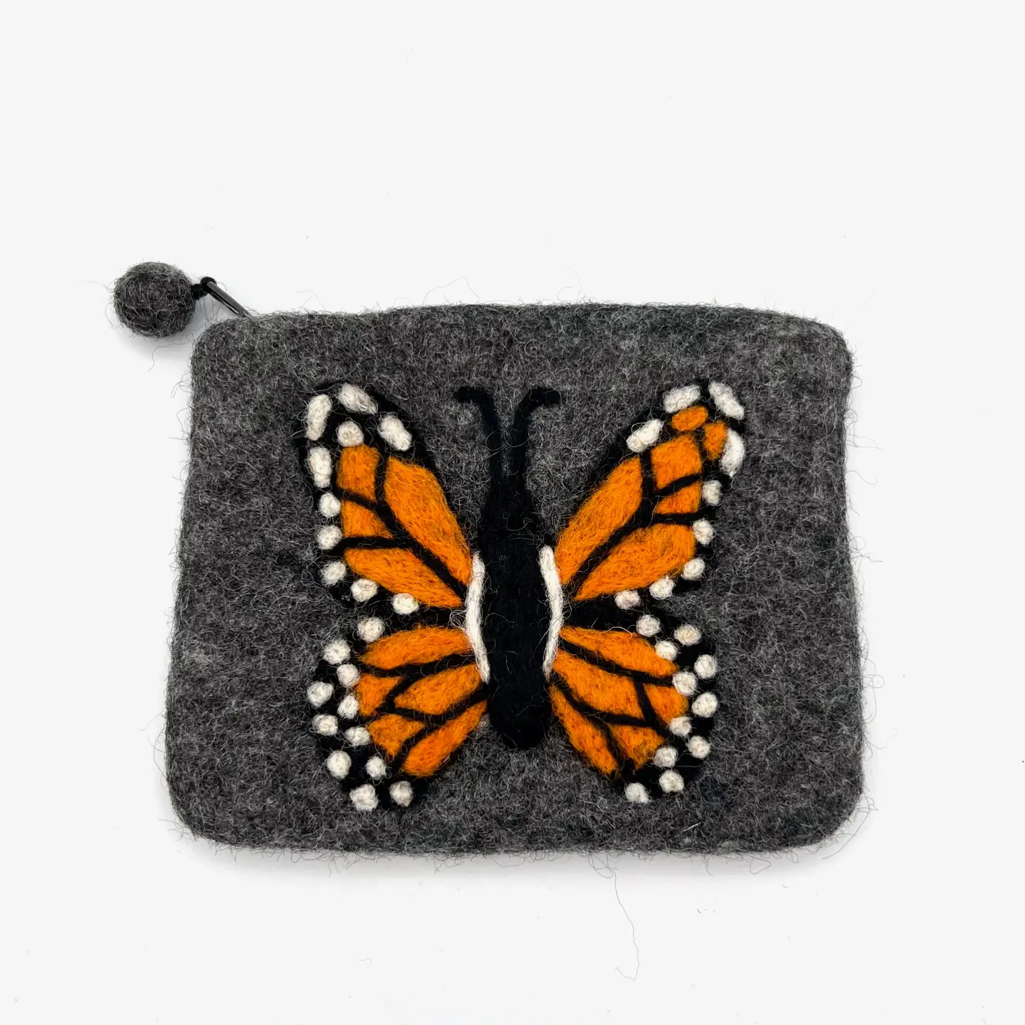 Monarch Felted Coin Purse