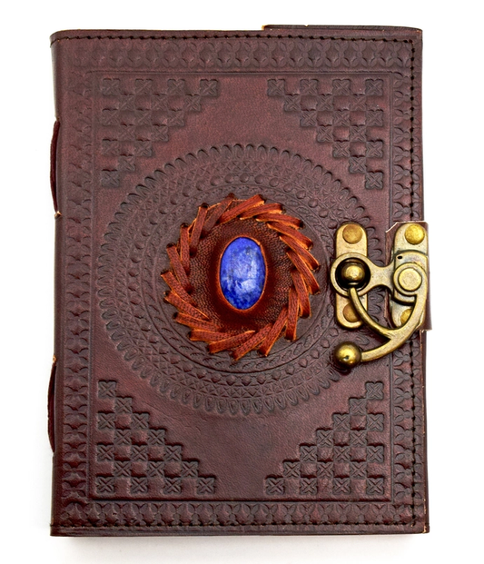 Leather Journal Lapis Stone Eye