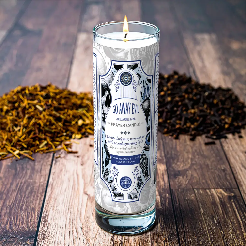 Go Away Evil Prayer Candle