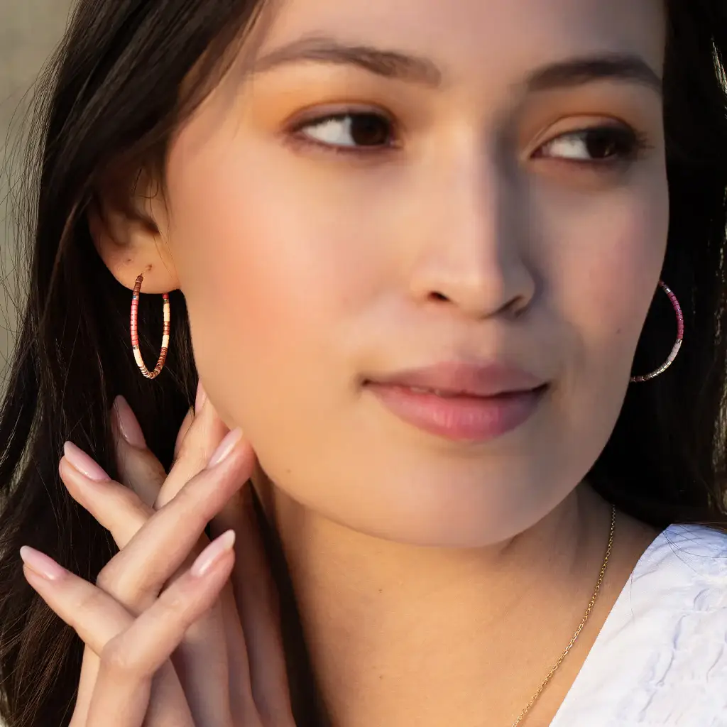 Chromacolor Miyuki Small Ombre Hoop Earrings