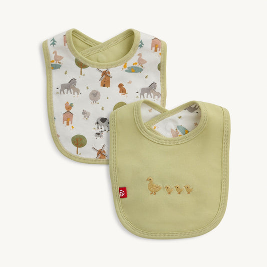 Funny Farm Reversible Magnetic Bib