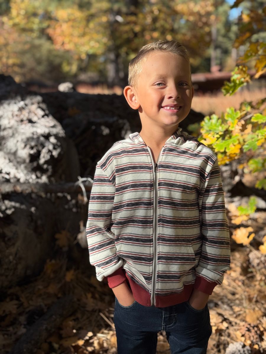 Boys Bellamy Striped Hooded Top
