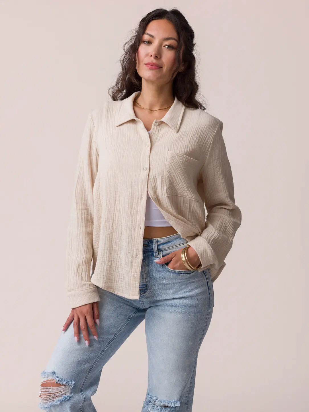 Effortless Button-Up Top