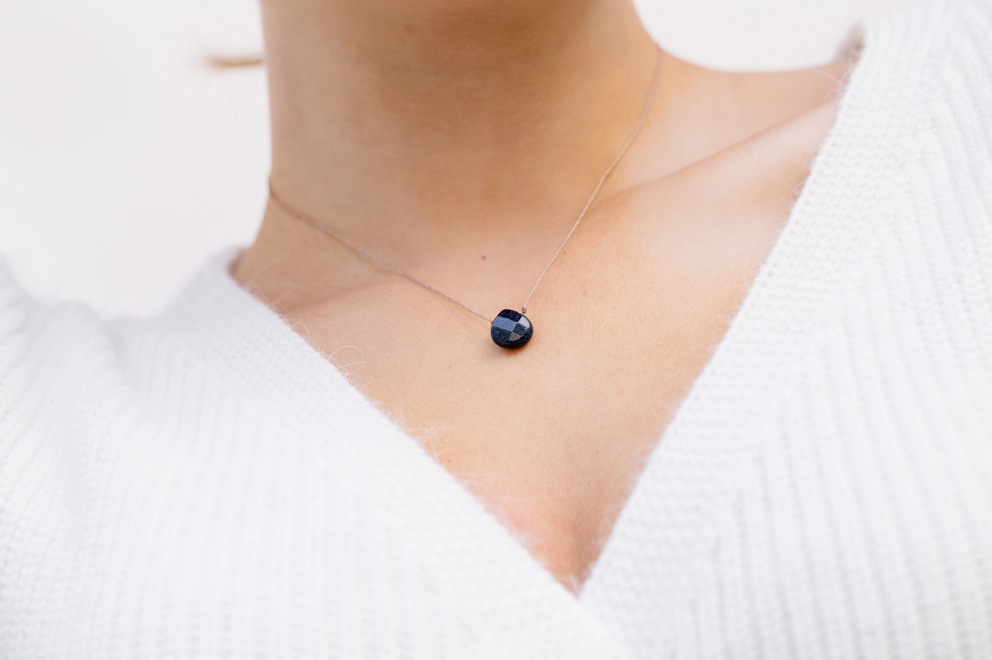 Soul Full Necklace Blue Goldstone for Comfort