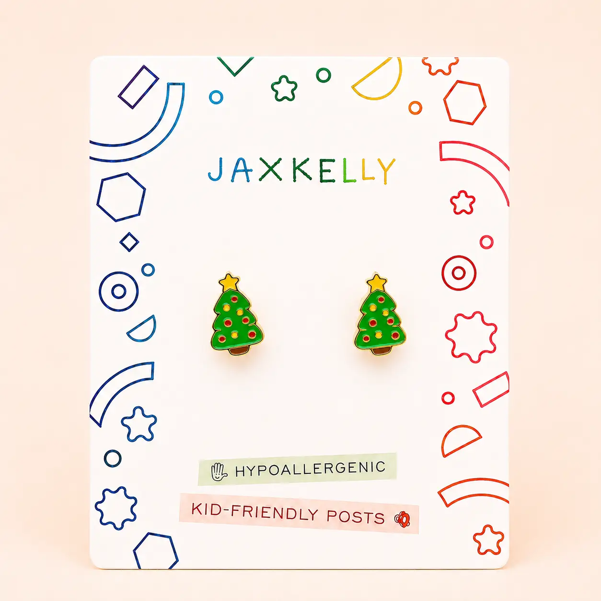 Christmas Tree Flat Back Earrings