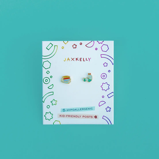 Bookworm Flat Back Earrings