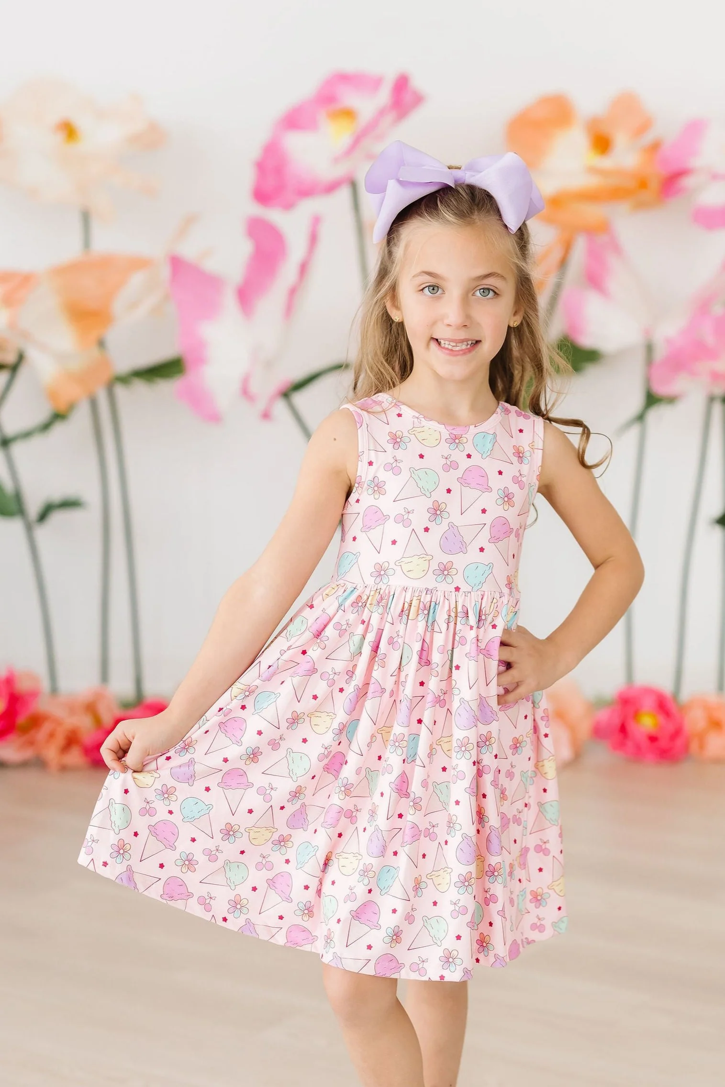 Girls Ice Cream & Shout Tank Dress