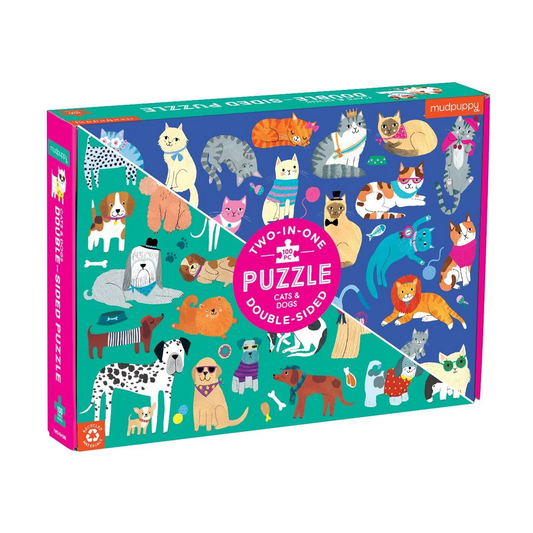 Cats & Dogs Double-Sided Puzzle