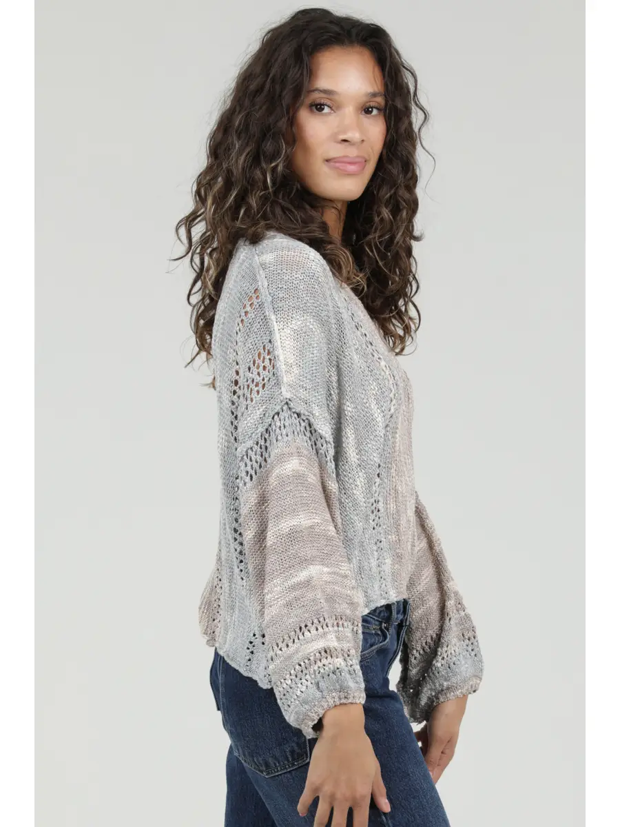 V-Neck Drop Shoulder Lightweight Sweater