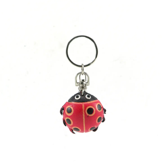 Leather Keychain Ladybug