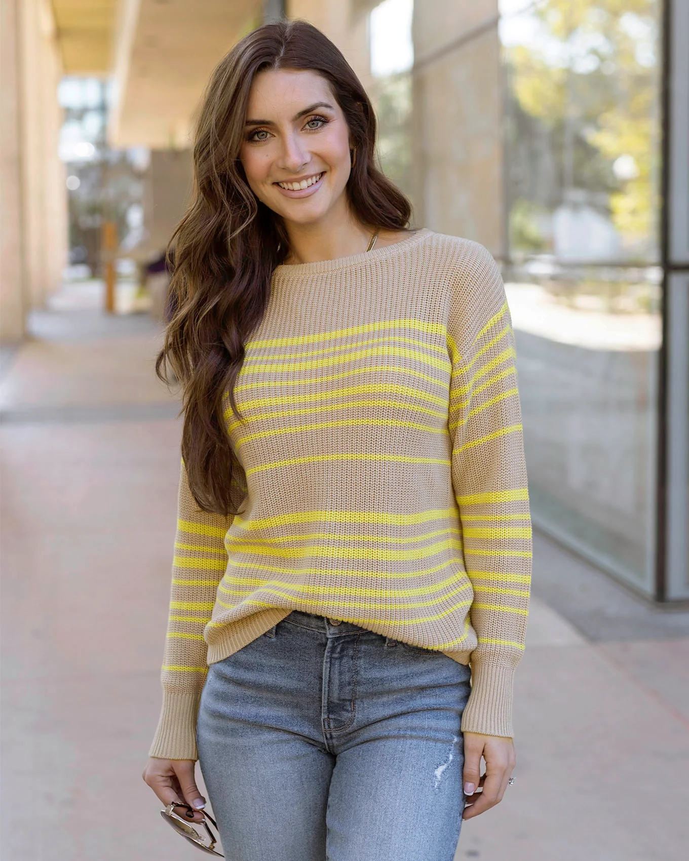 Lemon Lines Lightweight Sweater