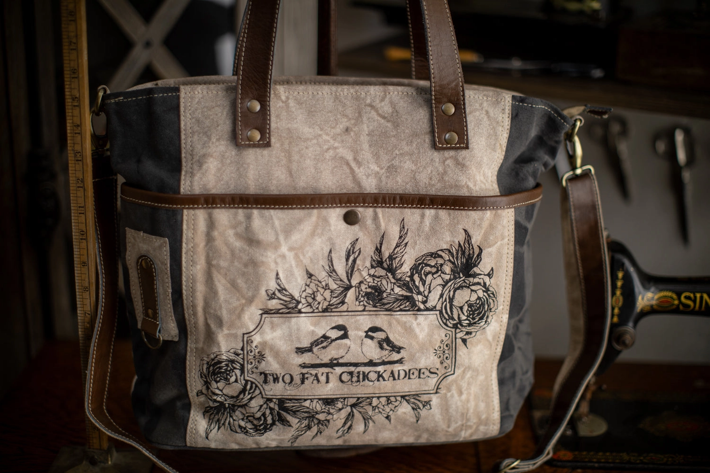 Two Fat Chickadees Canvas Tote