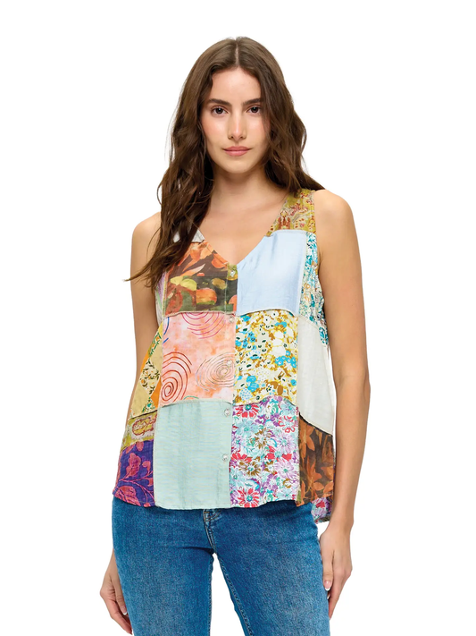 Patchwork Button Up Multi