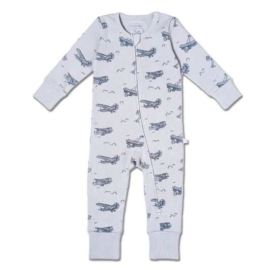 Baby Organic Airplanes Romper