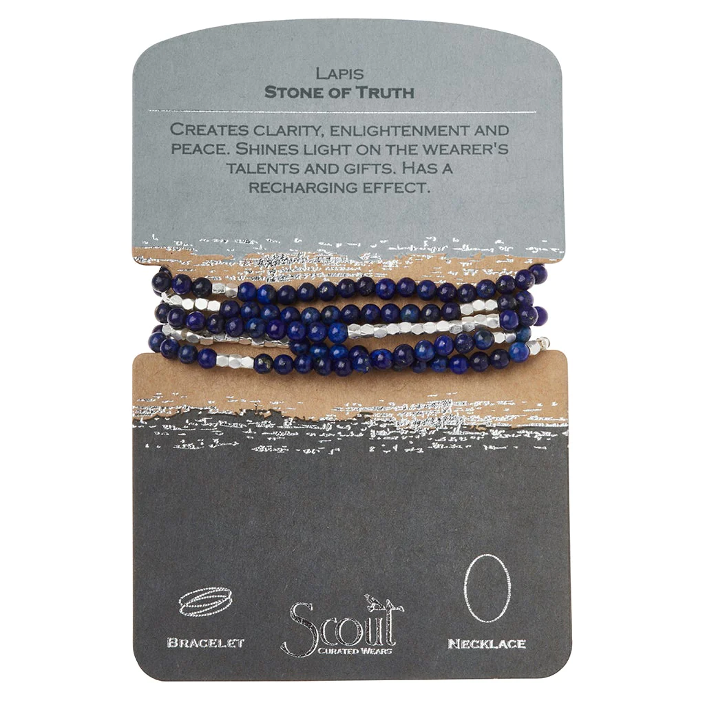 Stone Wrap Bracelet Lapis