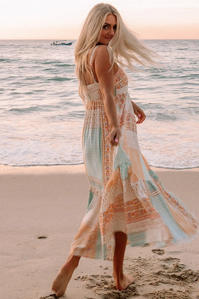 Boho Patchwork Sundress