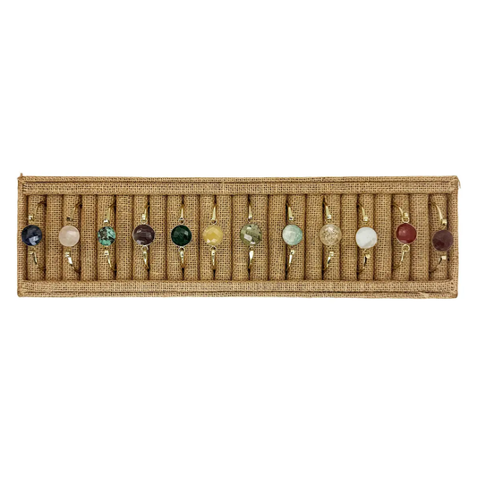 Semi-Precious Bangle Bracelet
