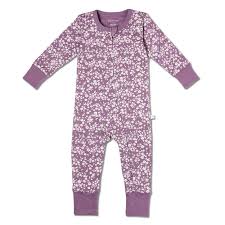 Organic Zip Romper - Thistle