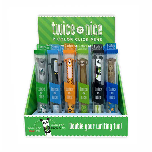 Animals Twice as Nice 2 Color Click Pen