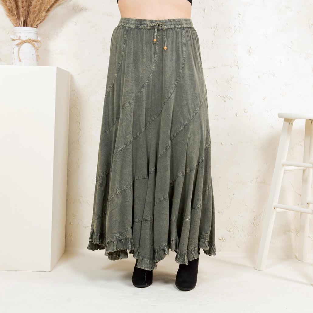 Boho Flair Asymmetrical Panel Skirt