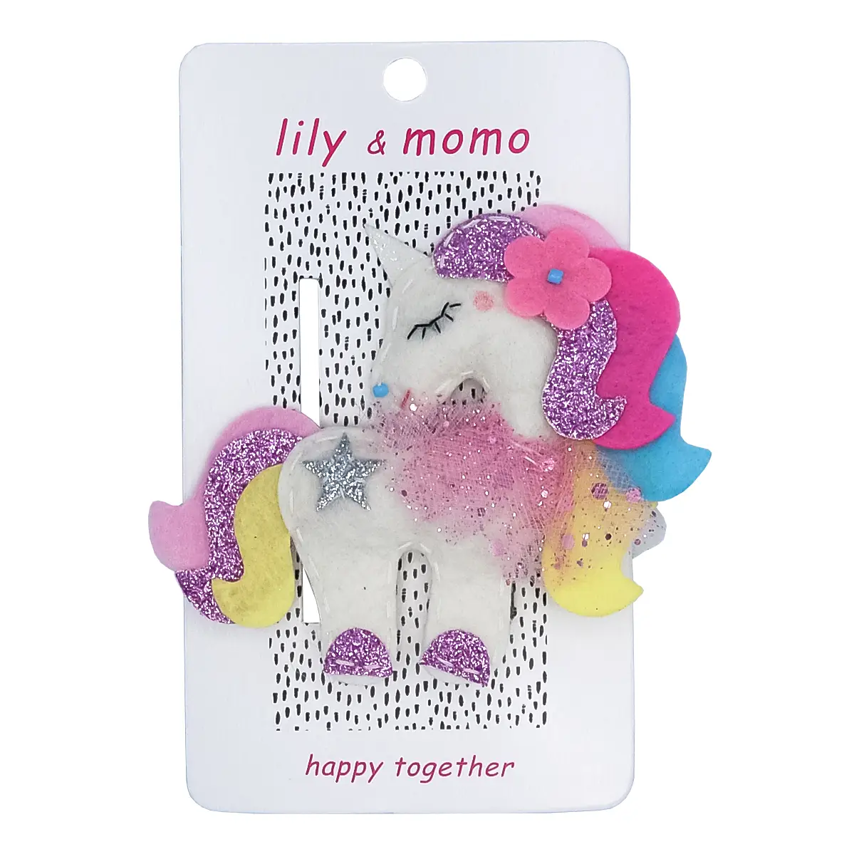 Marshmallow Unicorn Hair Clip