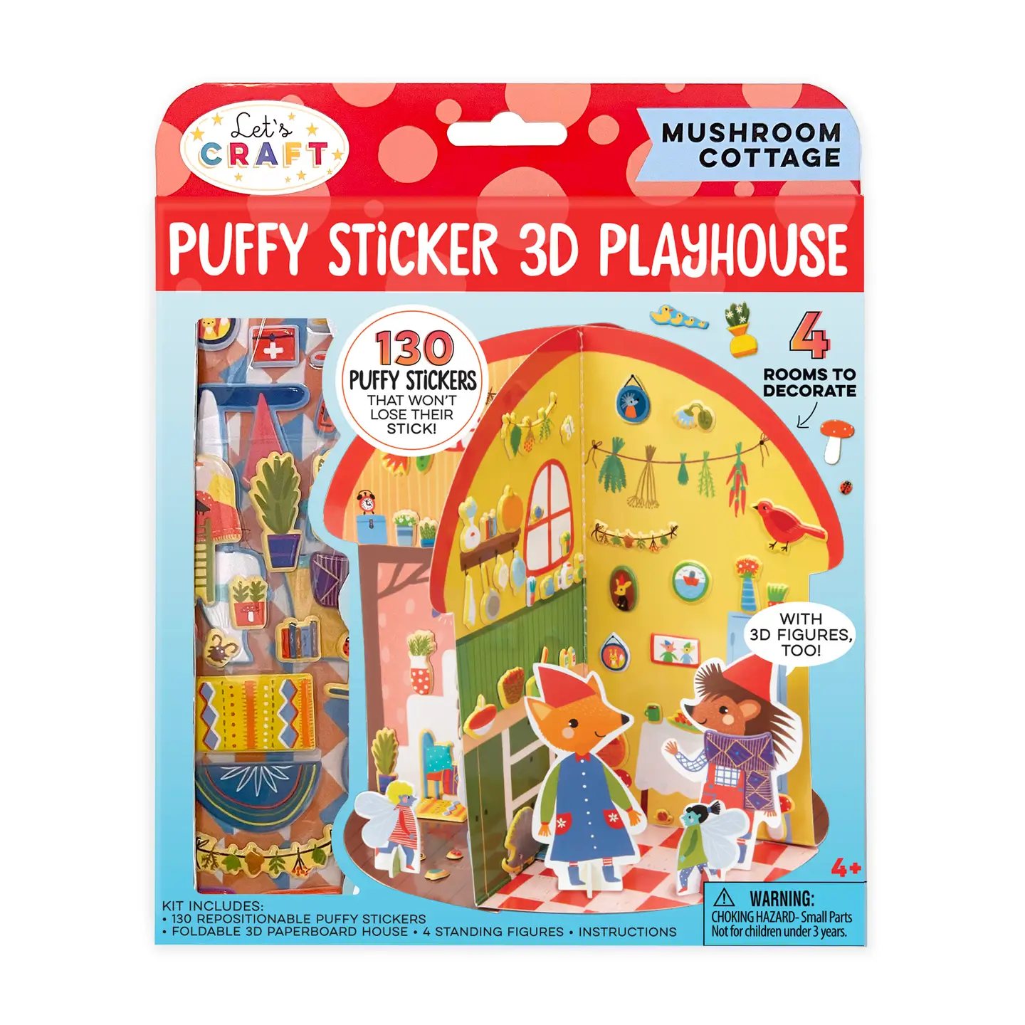 Puffy Sticker 3D Mushroom Cottage