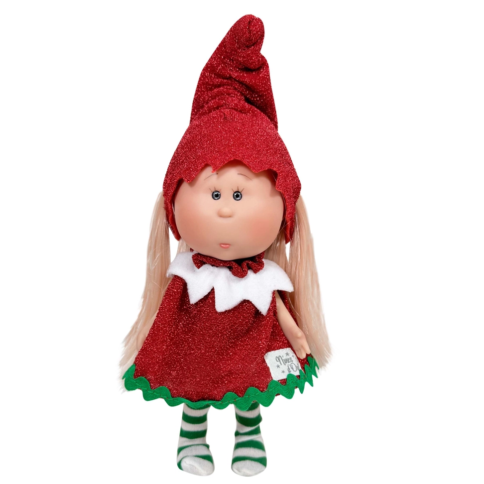 Little Mia Christmas Doll Girl Elf Blond Hair