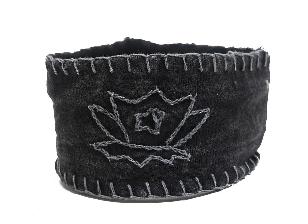 Lotus Flower Embroidered Headband