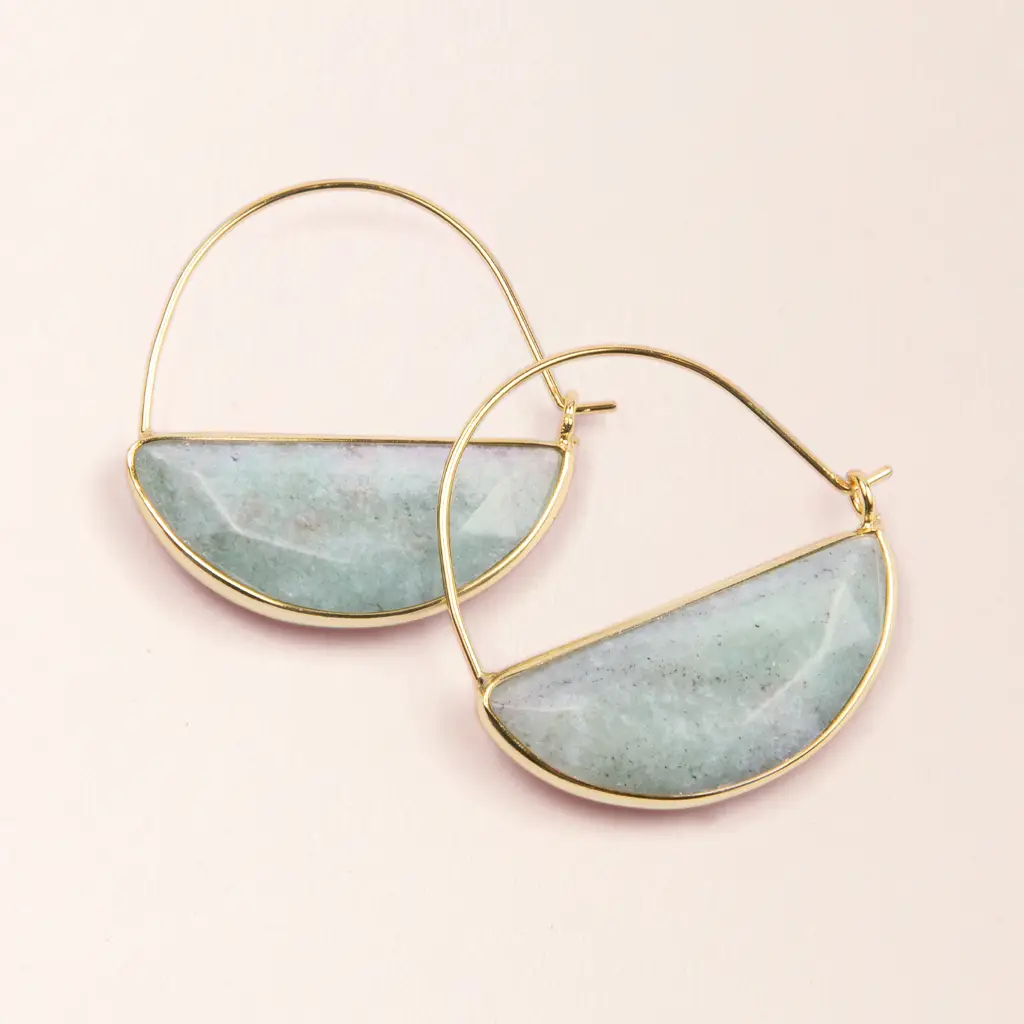 Stone Prism Earrings Amazonite