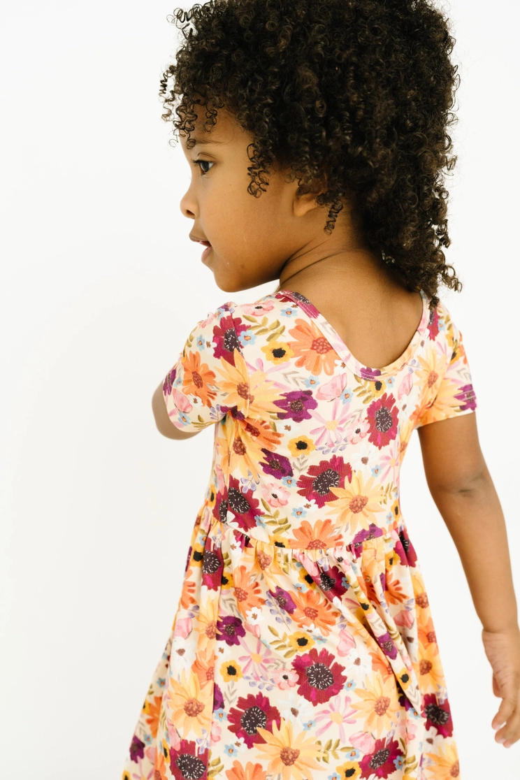 Girls Floral Mashup Bamboo Dress