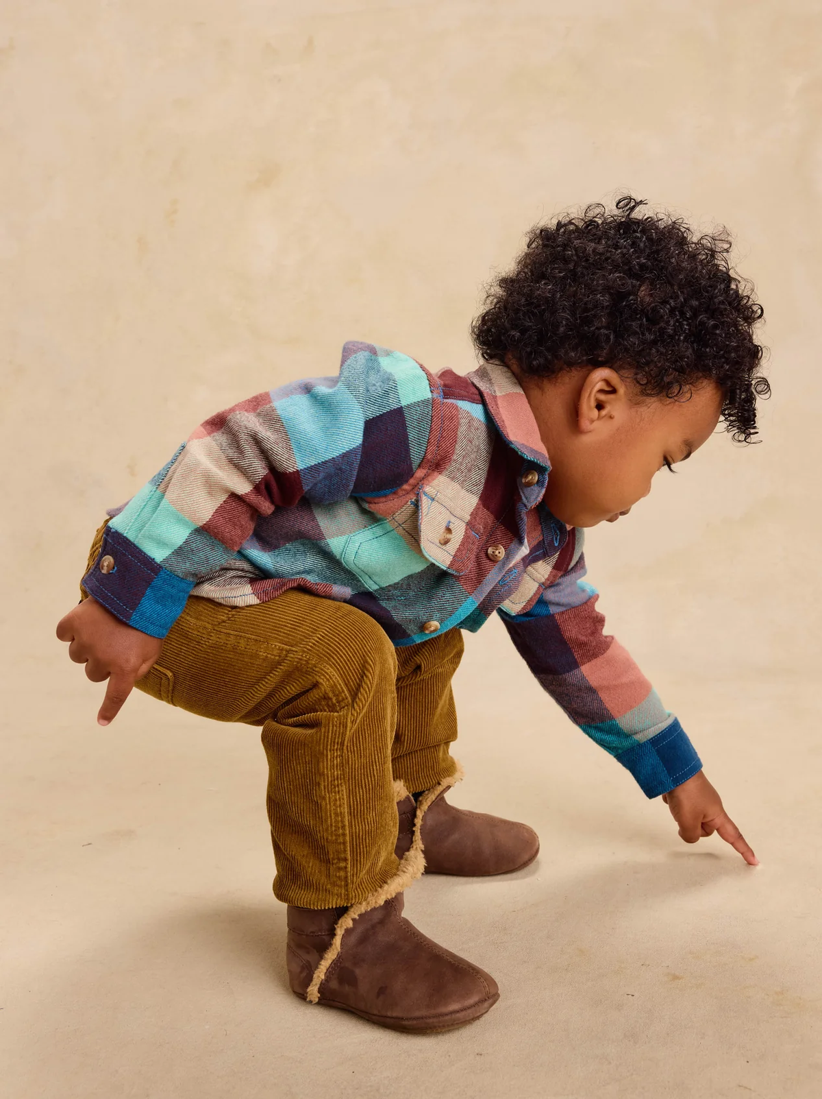 Boys Anatolian Plaid Button Up Shirt