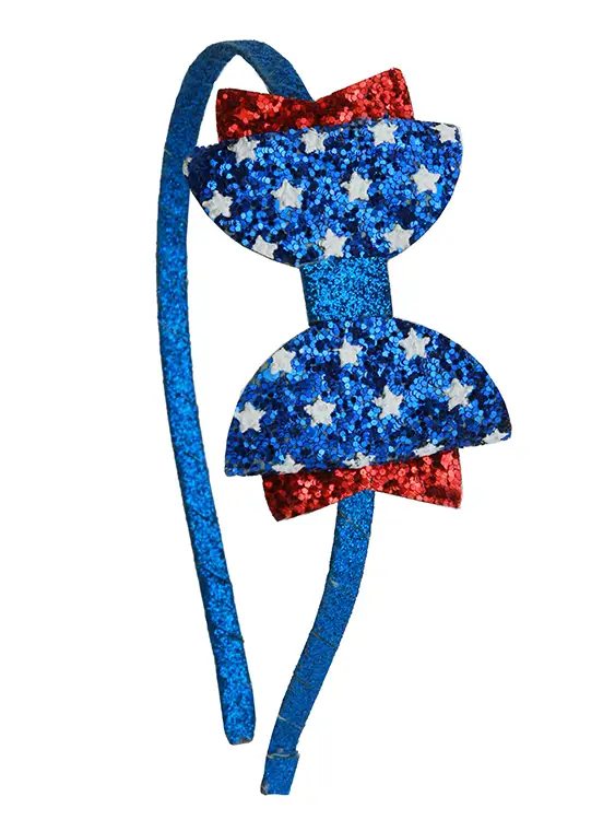 Girls 4th of July Bow Headband