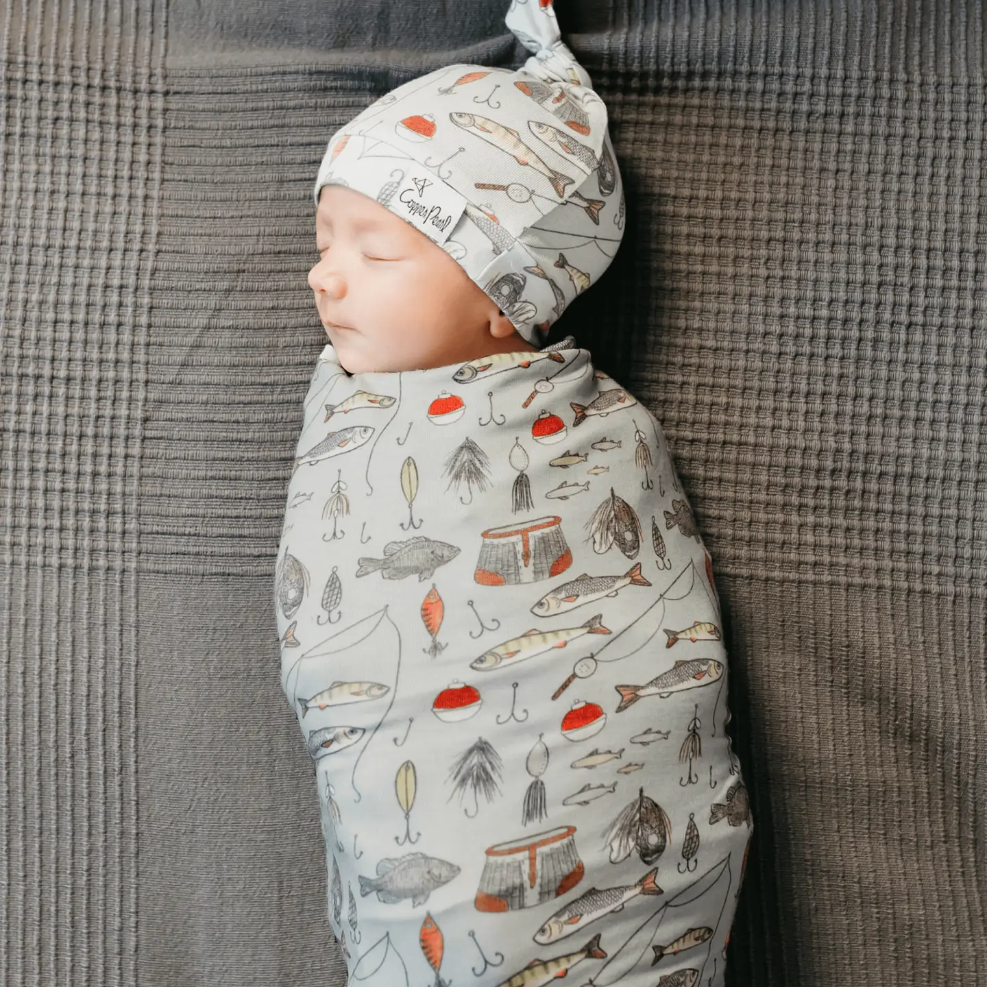 Trout Knit Swaddle Blanket