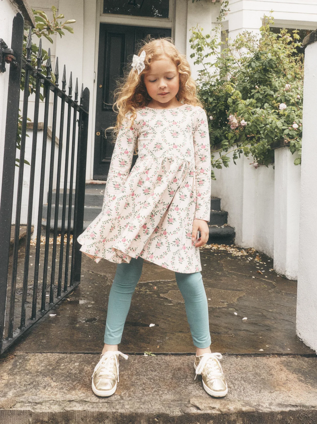 Girls Marsh Green Leggings