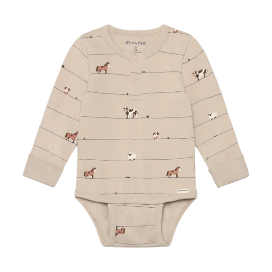 Baby Neutral Farm Stripe Onesie