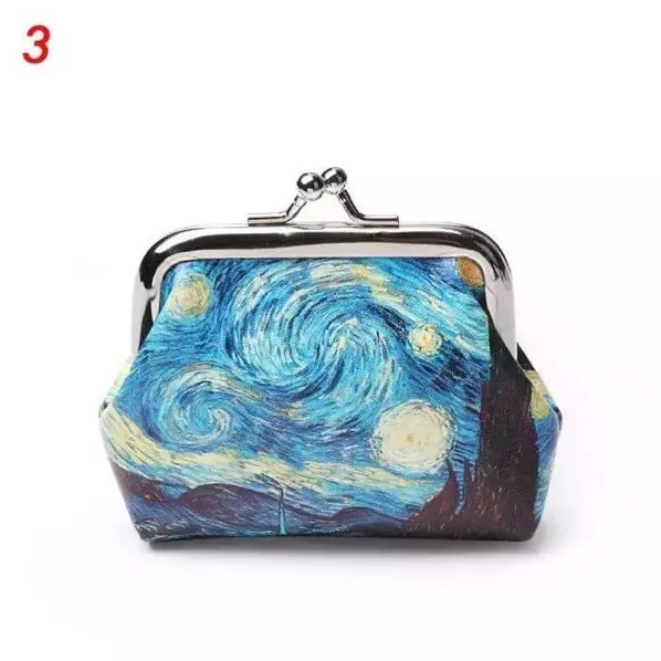 Van Gogh Art Kiss Lock Coin Purse