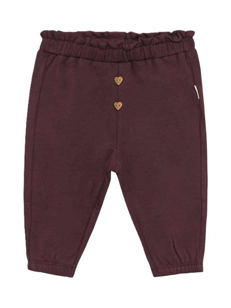 Baby Plum Sweatpants Heart Buttons